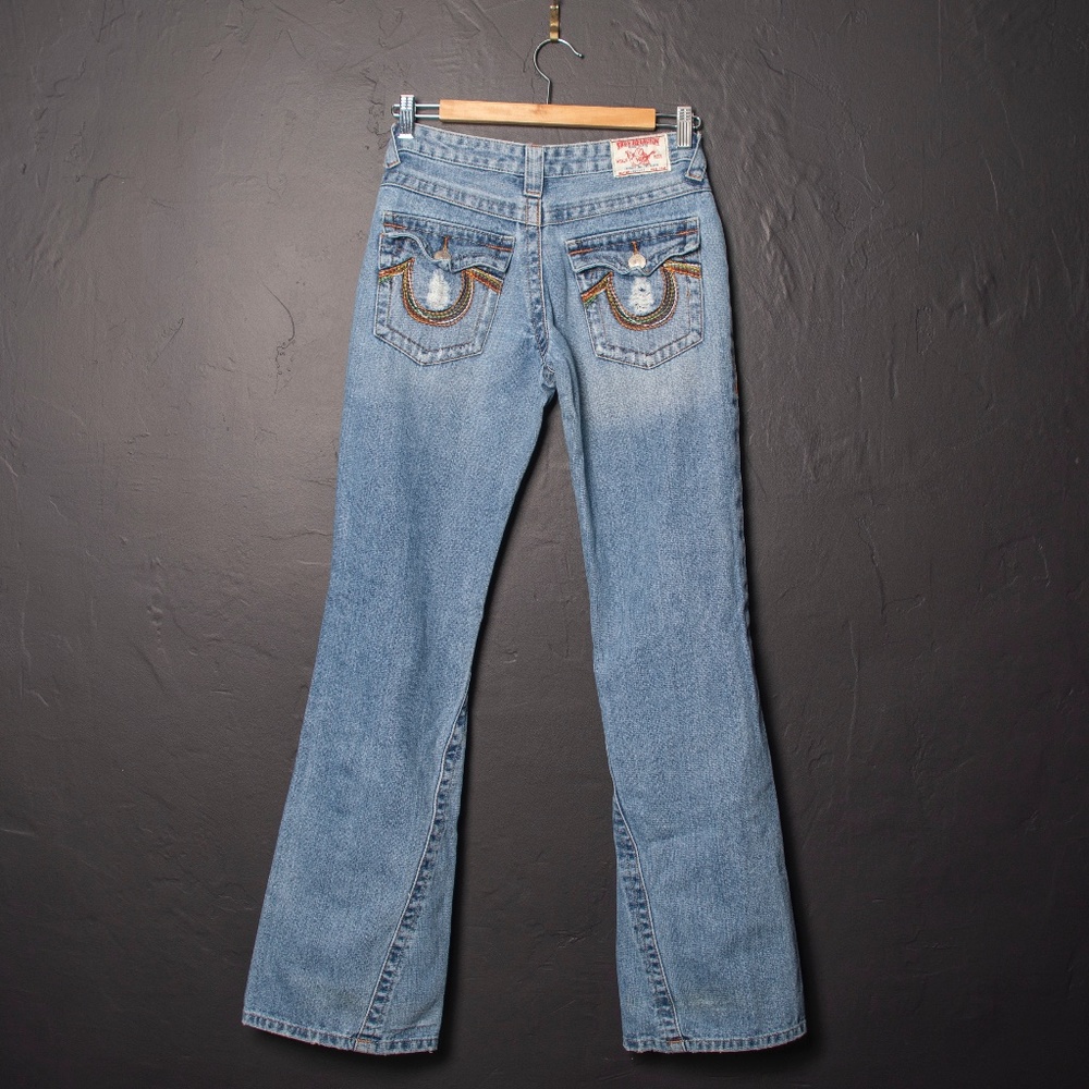 True Religion Joey Big T Rainbow Pocket Jeans 27 (fit closer to a 25)